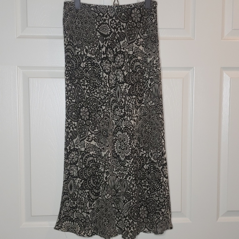 Ann Taylor Petite Silk Patterned Lined Skirt